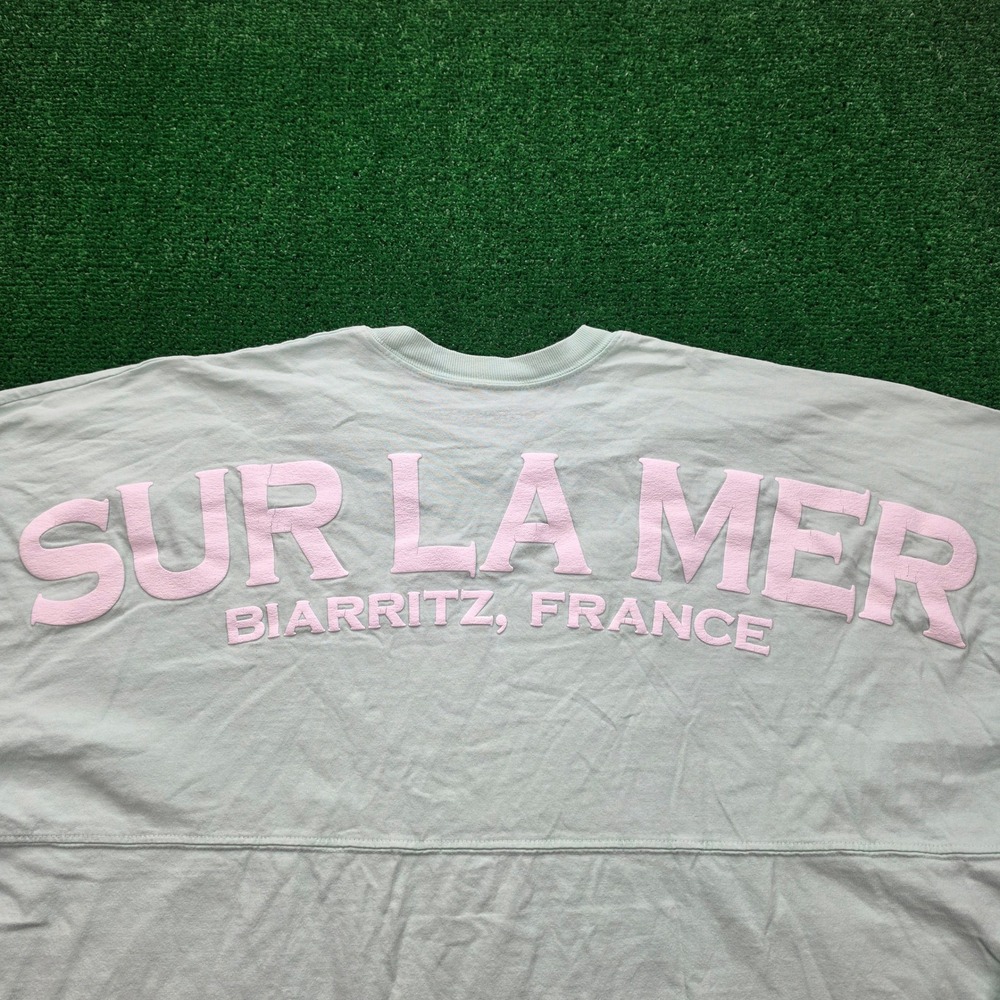 Sur La Mer Biarrits France Spirit Jersey Unisex XL Mint Green Surf Town - Picture 2 of 10